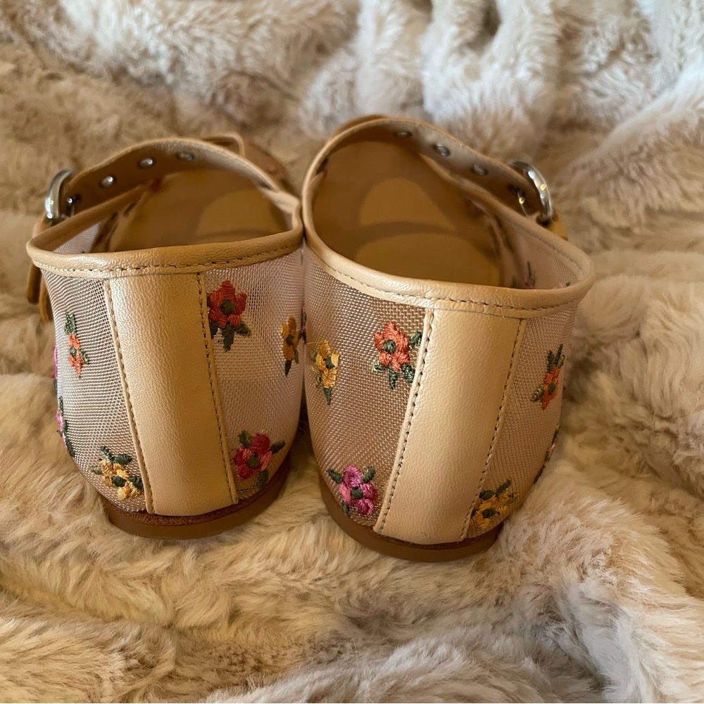 NEW Anthropologie Reformation Floral Embroidered Bethany Mesh Ballet Flats 7 US - Picture 4 of 12